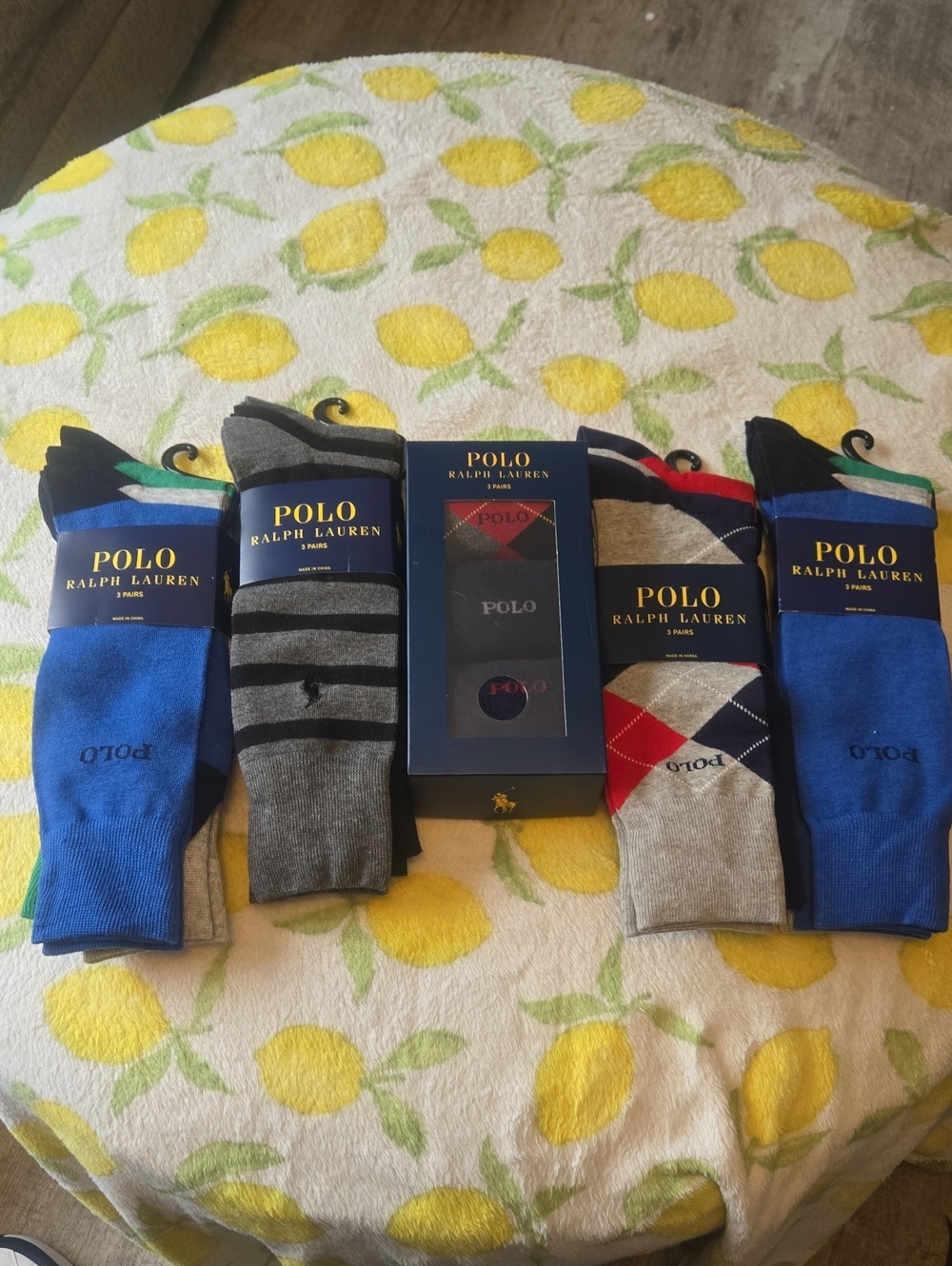 Wholsale LOT - 5 packs Polo Ralph Lauren Men’s 3-Pack Dress Socks.